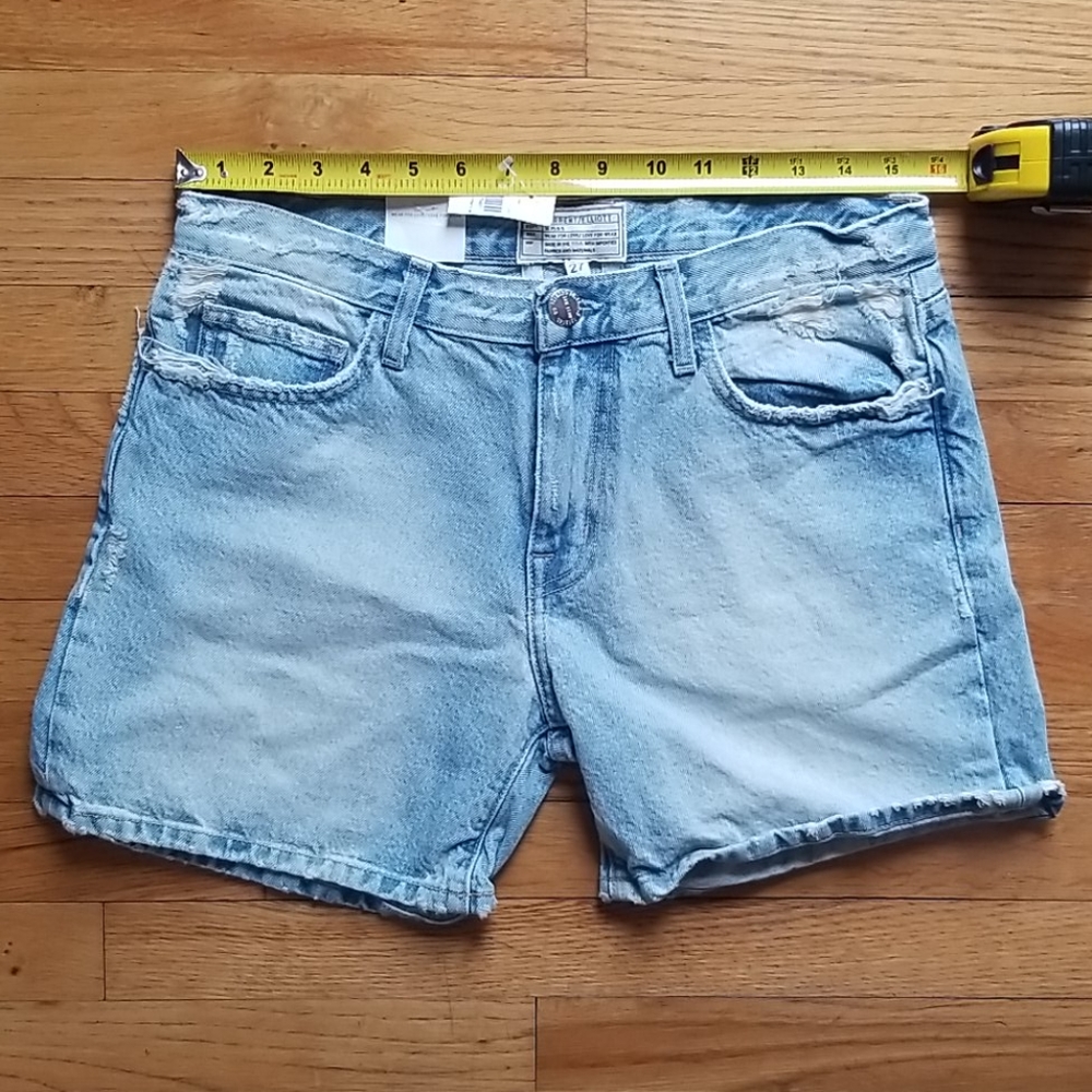 New Sz 27 Current Elliott Bleached Boyfriend Short